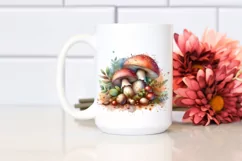 Mushroom Watercolor Splash, PNG Product Image 2