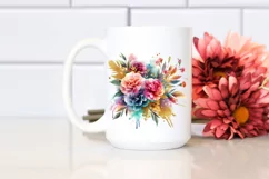 Colorful Bouquet with Gold Foil | Clipart Product Image 2