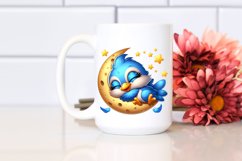 Colorful Baby Blue Jay Nap Clipart Product Image 2