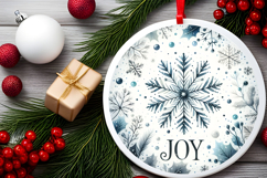 Round Christmass Ornament PNG Product Image 2
