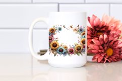 Colorful Horizontal Frame with Sunflower, Transparent PNG Product Image 2