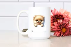 Cute Funny Pomeranian Watercolor Clipart Product Image 2
