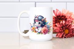 Cute Baby Unicorn with Flowers | Clipart Product Image 2