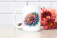 Wooden Stained Zinnia Clipart Product Image 2