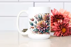 Wooden Stained Zinnia Clipart Product Image 2