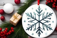 Round Christmass Ornament PNG Product Image 2