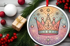 Round Christmas Ornament Sublimation|Clipart Product Image 1
