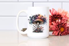 Mystical Celestial Mushroom Watercolor Splash, Transparent Product Image 2