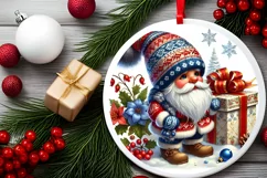 Round Christmas Ornament Sublimation|Clipart Product Image 1