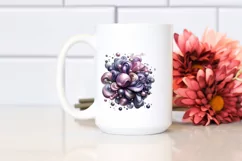 Abstract Shiny Lilac Watercolor Clipart Product Image 2