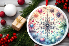 Round Christmass Ornament PNG Product Image 2