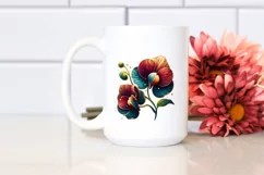 Watercolor Stained Sweet Pea | Clipart Product Image 2