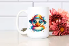 Colorful Baby Duck with Crazy Eyes | Clipart Product Image 2