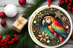 Round Christmas Ornament Sublimation|Clipart Product Image 1