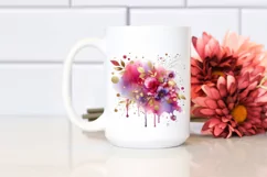 Colorful Magenta Watercolor Background | Summer Clipart Product Image 2