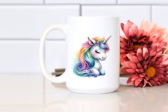 Colorful Baby Unicorn Napping On Star | Sublimation | Product Image 2
