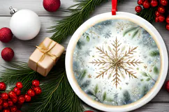 Round Christmass Ornament PNG Product Image 2