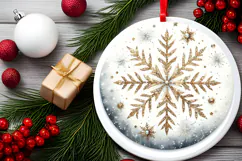 Round Christmass Ornament PNG Product Image 2