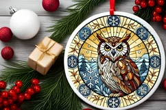 Round Christmas Ornament Sublimation|Clipart Product Image 1