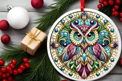 Round Christmas Ornament Sublimation|Clipart Product Image 1