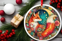 Round Christmas Ornament Sublimation|Clipart Product Image 2