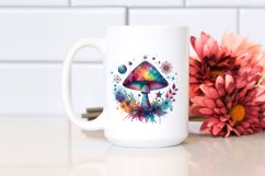 Colorful Magical Mushroom | Celestial Clipart Product Image 2