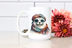 Funny Cute Seal Watercolor Splash | Clipart Product Image 2