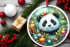 Round Christmas Ornament Sublimation|Clipart Product Image 1