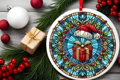 Round Christmas Ornament Sublimation|Clipart Product Image 1