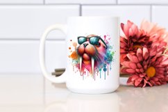 Quirky and Vibrant Walrus Sunglasses Clipart Product Image 2