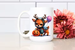 Cute Halloween Elk Sticker | Sublimation Clipart Product Image 2