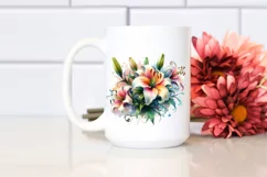 Colorful Lily with Glossy Petals PNG Product Image 2