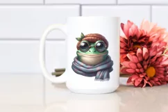 Funny Cute Frog Watercolor Splash | Clipart Product Image 2