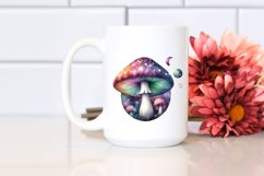 Watercolor Magical Celestial Mushroom | Clipart Product Image 2