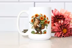 Detailed Gnome Nasturtium Bouquet | Clipart Product Image 2