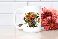 Detailed Gnome Nasturtium Bouquet | Clipart Product Image 2