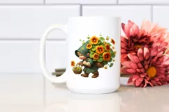 Detailed Gnome Nasturtium Bouquet | Clipart Product Image 2