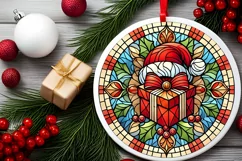 Round Christmas Ornament Sublimation|Clipart Product Image 1