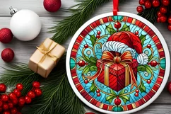 Round Christmas Ornament Sublimation|Clipart Product Image 1