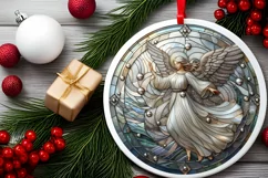 Round Christmas Ornament Sublimation|Clipart Product Image 1