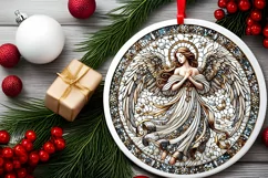 Round Christmas Ornament Sublimation|Clipart Product Image 1