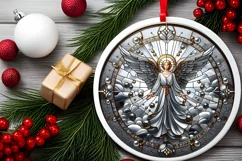 Round Christmas Ornament Sublimation|Clipart Product Image 1