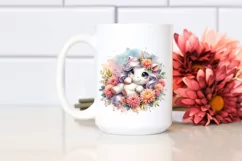 Baby Unicorn Floral Clipart Product Image 2