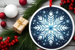 Round Christmas Ornament Sublimation|Clipart Product Image 2