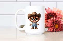 Funny Straw Hat Baby Bear Illustration | Clipart Product Image 2