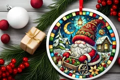 Round Christmas Ornament Sublimation|Clipart Product Image 1