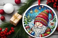 Round Christmas Ornament Sublimation|Clipart Product Image 1