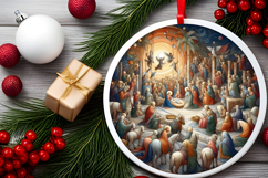 Round Christmass Ornament PNG Product Image 2