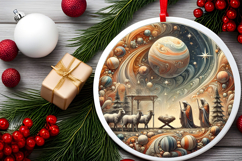 Round Christmass Ornament PNG Product Image 2