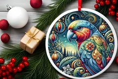 Round Christmas Ornament Sublimation|Clipart Product Image 1